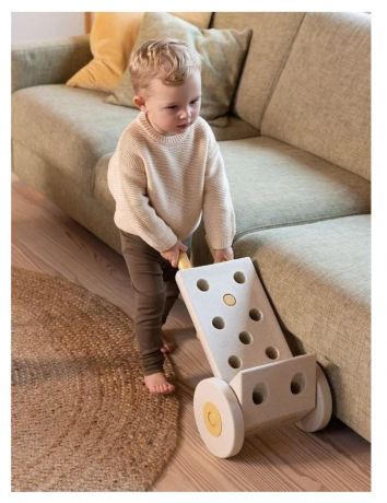 Modu Dreamer Kit 34-teilig sand grey/yellow honey, Мягкий конструктор MODU Dreamer Set 34 детали, 25 моделей, безопасная развивающая игрушка для детей 2-6 лет из EPP, Песочно-серый/медово-желтый