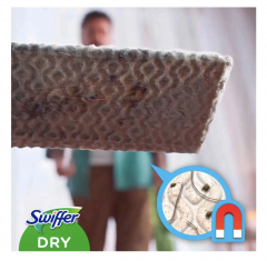 Swiffer dry refills aroma Clean and Fresh, 72st x 2packs, Сменные салфетки для швабры для сухой уборки полов с ароматом чистоты и свежести  72шт х 2 упаковки
