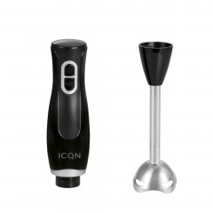 ICQN ICQN Stabmixer 1100 W, Turbofunktion, Hohe Motorleistung, 1100 W, Spulmaschinengeeignet, 2 Geschwindigkeitsstufen, inklusive Messbecher Schwarz 103 Ручной блендер ICQN 1100 Вт, функция турбо, высокая мощность двигателя, 1100 Вт, подходит для намоточн