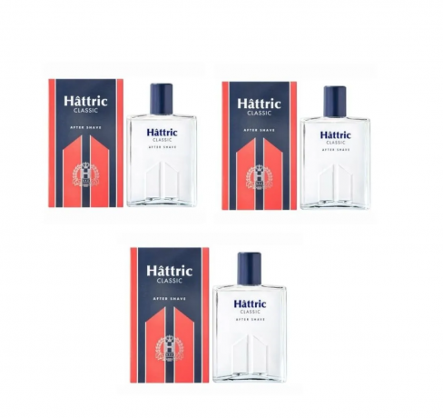 Hattric Classic AFTER SHAVE 3stk, Хеттрик классический лосьон после бритья, классический мужской аромат, освежает и успокаивает кожу, Германия, 200 мл x 3шт