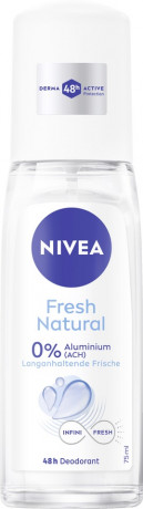 NIVEA Fresh Natural Deodorant Pumpspray, 75 ml, Нивеа Дезодорант помповый спрей, морские экстракты, 0% алюминия, 48ч защита, 75 мл