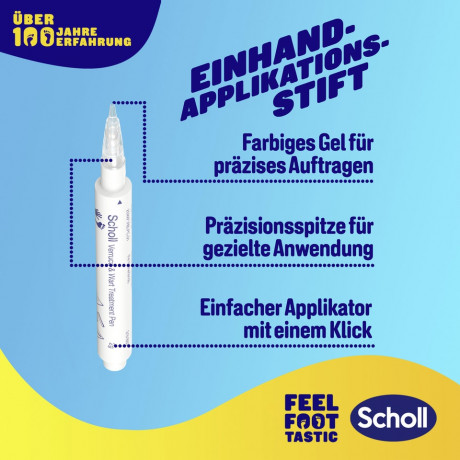 SCHOLL Warzen & Dornwarzen Entfernerstift, 2 g, Шолль Стик для удаления бородавок, ТХУ-кислота, 2 г