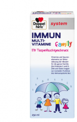 Doppelherz system IMMUN Multivitamine family Мультивитаминный комплекс для детей с 4-х лет и взрослых, сироп со вкусом тропических фруктов, 250 мл