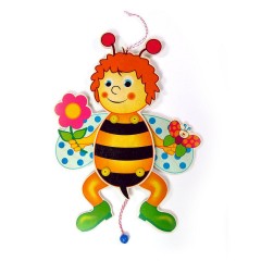 HESS Holzspielzeug Hampelmann Biene Деревянная игрушка прыгающая пчела