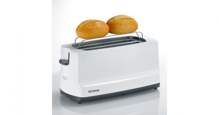 Severin Severin Automatik-Langschlitztoaster AT 2234 weiss/grau, 1.400 Watt, fur 4 Scheiben Toast weiss/grau Автоматический тостер Severin с длинными слотами AT 2234 белый/серый, 1400 Вт, на 4 ломтика тостов
