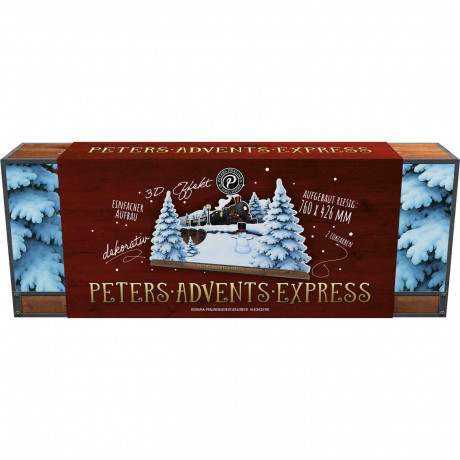 Peters Diorama Adventskalener 2026 'Adventsexpress', Адвент-календарь 2026 Peters Adventsexpress с шоколадными конфетами и зимней диорамой, 300 г