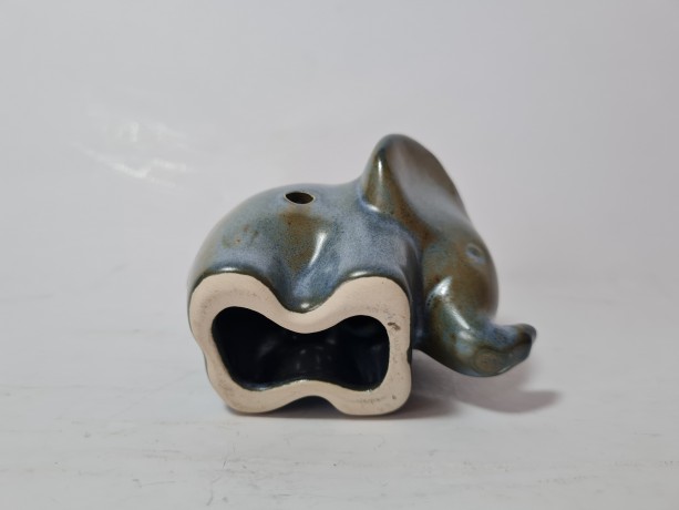 Подсвечник винтажный Zen Dekor "Бирюзовый слон" для аромасвечи, 9 х 11см, Германия, 1970-80гг.