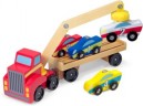 Melissa Doug Magnetischer Autoverladekran aus Holz mit Fahrzeugen Деревянный магнитный автомобильный кран с транспортными средствами