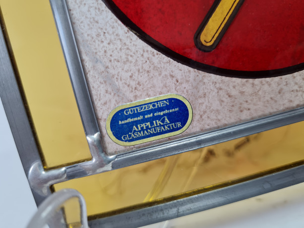 Applika Glasmanufaktur / Gutezeichen Витражная картина на цепочке, 18,5см x 15см, Германия, 1960-70гг.