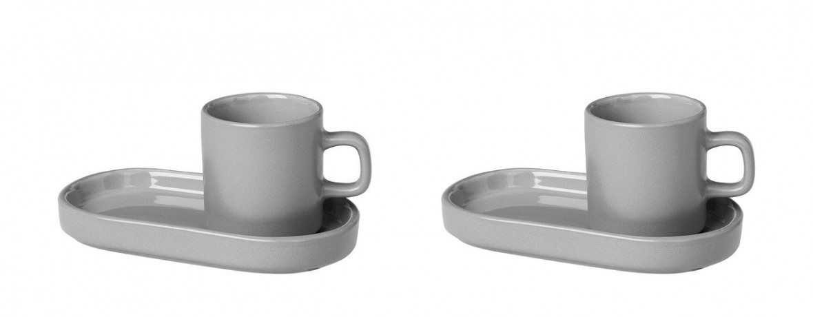 blomus blomus 2er-Set Espressotassen MIO grau blomus набор из 2 чашек для эспрессо MIO