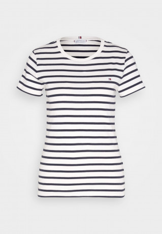 Tommy Hilfiger SLIM CODY  Print T-shirt white/desert sky SLIM CODY Футболка с принтом белое/пустынное небо