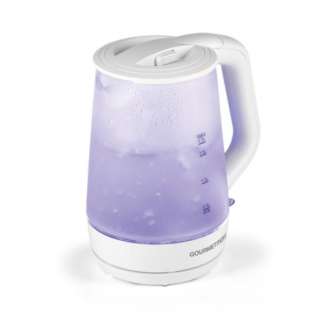 GOURMETmaxx GOURMETmaxx Wasserkocher Glas mit Frostglas-Design 1,7 L, 1.7 l, 2200,00 W  Чайник GOURMETmaxx с дизайном матового стекла 1,7 л, 1,7 л, 2200,00 Вт