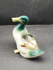 Статуэтки винтажные "Изумрудные уточки", фарфор, 2 шт., 11 х 11 см, 8.5 х 8.5 см, Италия, 1970-80гг.