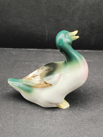 Статуэтки винтажные "Изумрудные уточки", фарфор, 2 шт., 11 х 11 см, 8.5 х 8.5 см, Италия, 1970-80гг.