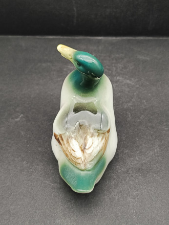 Статуэтки винтажные "Изумрудные уточки", фарфор, 2 шт., 11 х 11 см, 8.5 х 8.5 см, Италия, 1970-80гг.