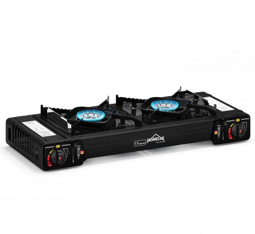 HOMELUX HOMELUX Gaskocher Campingkocher 2 flammig mit Gaskartuschen fur Grill Camper, (0-St), 2 x 2,5KW  Газовая плита HOMELUX походная 2 пламени с газовыми баллончиками для кемпера-гриля, (0 шт.), 2 x 2,5 кВт