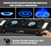HOMELUX HOMELUX Gaskocher Campingkocher 2 flammig mit Gaskartuschen fur Grill Camper, (0-St), 2 x 2,5KW  Газовая плита HOMELUX походная 2 пламени с газовыми баллончиками для кемпера-гриля, (0 шт.), 2 x 2,5 кВт