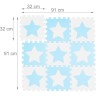relaxdays 45 x Puzzlematte Sterne weiss-blau 45 x коврик-пазл звезды бело-голубой