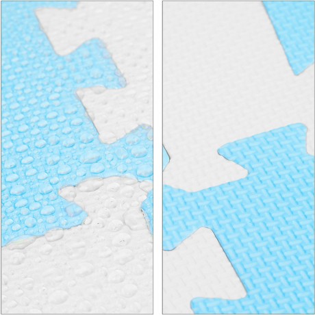 relaxdays 45 x Puzzlematte Sterne weiss-blau 45 x коврик-пазл звезды бело-голубой