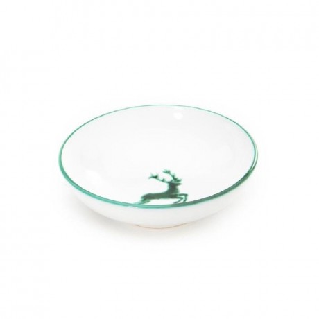 Gmundner Keramik Gmundner Keramik Gruner Hirsch Schale gross d: 17 cm / h: 4,8 cm / 0,2 L Керамическая чаша Gmundner с зеленым оленем, большая д: 17 см / высота: 4,8 см / 0,2 л
