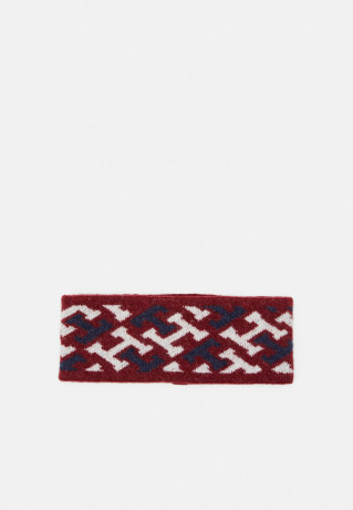 Tommy Hilfiger ICONIC MONOGRAM HEADBAND Ear warmers dark red ПОВЯЗКА С МОНОГРАММОЙ ICONIC Грелки для ушей темно-красный
