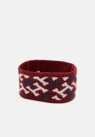 Tommy Hilfiger ICONIC MONOGRAM HEADBAND Ear warmers dark red ПОВЯЗКА С МОНОГРАММОЙ ICONIC Грелки для ушей темно-красный