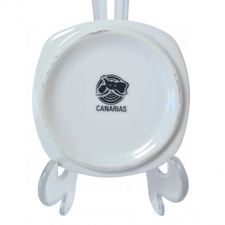 Canarias Islas Винтажная пепельница с позолоченным краем "Канарские острова", 3см x 9см, Испания, 1960-70гг.