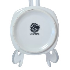 Canarias Islas Винтажная пепельница с позолоченным краем &quot;Канарские острова&quot;, 3см x 9см, Испания, 1960-70гг.