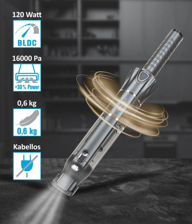 Genius Genius Akku-Handstaubsauger INVICTUS ONE 3.0e Hand- und Bodenstaubsauger, Lithium-Ionen-Akku, Akku (Lithium-Ionen-Akku 2500 mAh) Беспроводной ручной пылесос Genius INVICTUS ONE 3.0e ручной и напольный пылесос, литий-ионный аккумулятор, аккумулятор