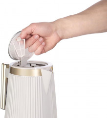Russell Hobbs Wasserkocher, 1,7L, 2400W, 26751-70, Bronte Stone, Электрический чайник объёмом 1,7 л, пластик, мощностью 2400 Вт, с автоотключением, крем, кремовый
