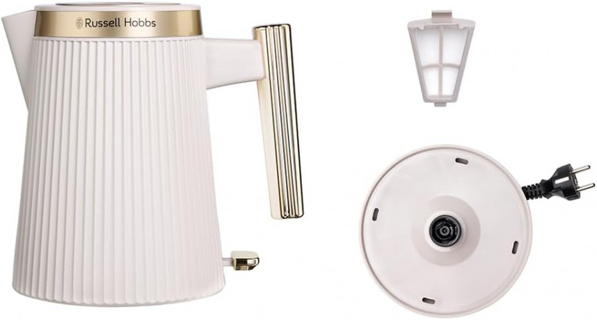 Russell Hobbs Wasserkocher, 1,7L, 2400W,  26751-70, Bronte Stone, Электрический чайник объёмом 1,7 л, пластик, мощностью 2400 Вт, с автоотключением, крем, кремовый