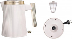 Russell Hobbs Wasserkocher, 1,7L, 2400W, 26751-70, Bronte Stone, Электрический чайник объёмом 1,7 л, пластик, мощностью 2400 Вт, с автоотключением, крем, кремовый