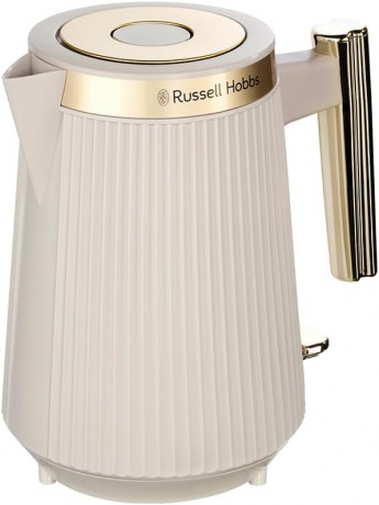 Russell Hobbs Wasserkocher, 1,7L, 2400W,  26751-70, Bronte Stone, Электрический чайник объёмом 1,7 л, пластик, мощностью 2400 Вт, с автоотключением, крем, кремовый