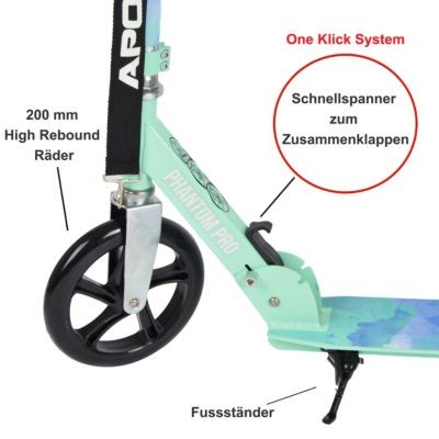 APOLLO City Scooter klapp- und hohenverstellbar Phantom Pro Городской самокат складной и регулируемый по высоте Phantom Pro