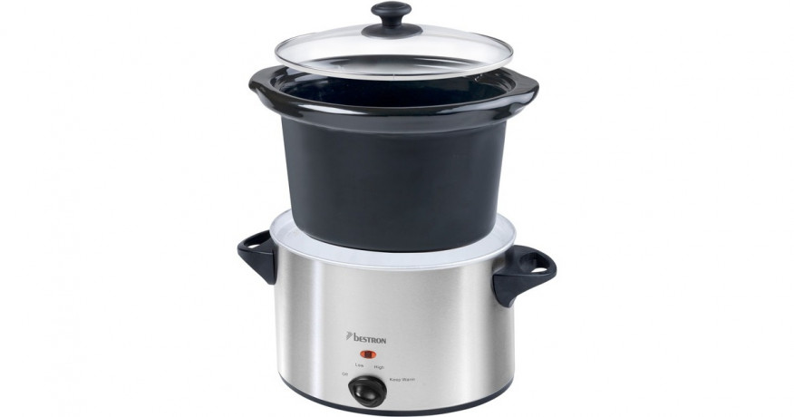 Bestron Bestron Slow Cooker ASC350, Multikocher edelstahl/schwarz edelstahl/schwarz Bestron Slow Cooker ASC350, мультиварка нержавеющая сталь/черный
