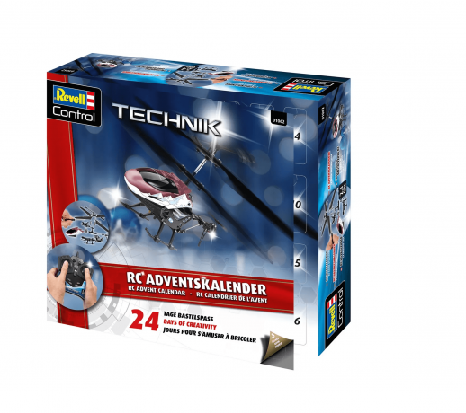 Revell RC Helicopter 01062 Adventskalender 2026, 24 Bauetappen, Revell Адвент-календарь 2026 с радиоуправляемым вертолётом, 24 этапа сборки, от 8 лет