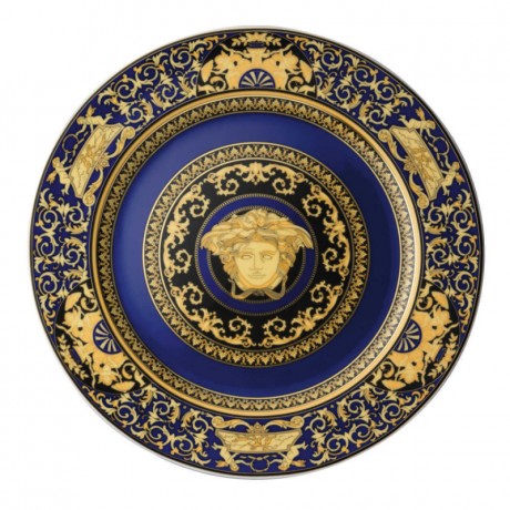 Rosenthal meets Versace Rosenthal Versace Medusa blue Platzteller / Wandteller 30 cm Rosenthal Versace Medusa синяя сервировочная тарелка / настенная тарелка 30 см