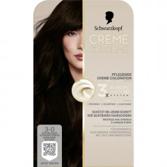 Schwarzkopf Creme Supreme Pflegende Coloration 3-0 Natuerliches Schwarz-Braun, 1 St., Schwarzkopf Creme Supreme стойкая крем-краска для волос 3-0 Натуральный черно-коричневый, 1 шт.