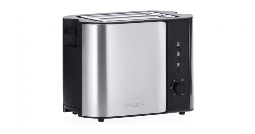 Severin Severin Automatik-Toaster AT 2589 edelstahl/schwarz, 800 Watt, fur 2 Scheiben Toast edelstahl/schwarz Автоматический тостер Severin AT 2589 нержавеющая сталь/черный, 800 Вт, на 2 ломтика тостов