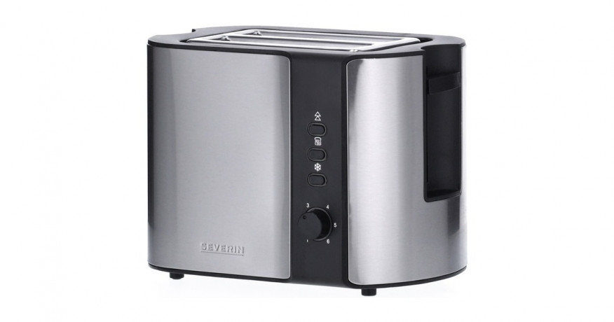 Severin Severin Automatik-Toaster AT 2589 edelstahl/schwarz, 800 Watt, fur 2 Scheiben Toast edelstahl/schwarz Автоматический тостер Severin AT 2589 нержавеющая сталь/черный, 800 Вт, на 2 ломтика тостов