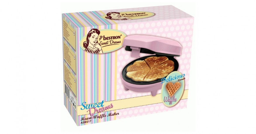Bestron Bestron Waffeleisen ASW217 rosa, 700 Watt rosa Вафельница Bestron ASW217 розовая, 700 Вт