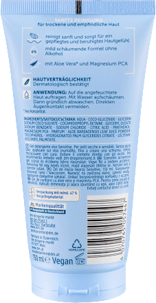 Balea MEN Waschgel Sensitive, 150 ml, Мягкий гель для умывания Sensitive с алоэ вера для сухой кожи, 150 мл