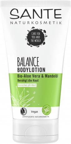 SANTE Balance Bodylotion Bio-Aloe Vera & Mandelöl, 150 ml, Санте Лосьон для тела Balance с био-алоэ вера и миндальным маслом, 150 мл