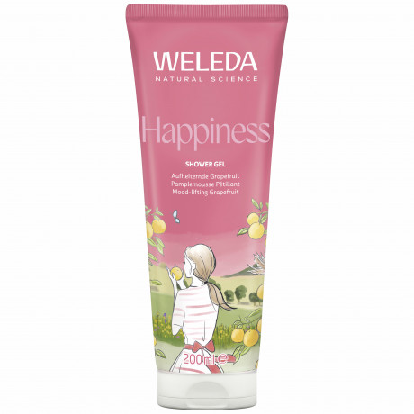 WELEDA Aroma Shower Happiness, 200 ml, Гель для душа Aroma Shower Happiness с грейпфрутом, мандарином и лаймом, 200 мл