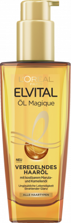 L'Oreal Paris Elvital Oel-Kur Haaroel General, 100 ml, Ухаживающее масло для всех типов волос, мягкость и сияющий блеск, с маслами марулы и камелии, 100 мл