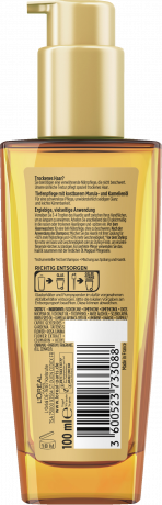L'Oreal Paris Elvital Oel-Kur Haaroel General, 100 ml, Ухаживающее масло для всех типов волос, мягкость и сияющий блеск, с маслами марулы и камелии, 100 мл