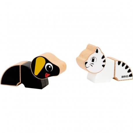 BRIO Magnet-Tiere Hund und Katze Магнит животные собака и кошка