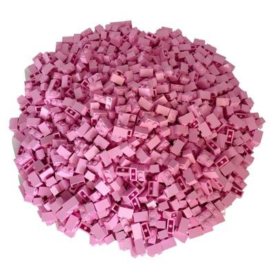 LEGO LEGO 1x2 Steine Rosa - 250 Stuck - Pink brick mix LEGO 1x2 кирпичи розовые - 250 штук - Розовый кирпичный микс