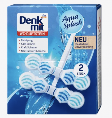 Denkmit  WC-Duftstein Aqua Splash, 2 St Чистящее средство для унитаза Aqua Splash, 2 шт