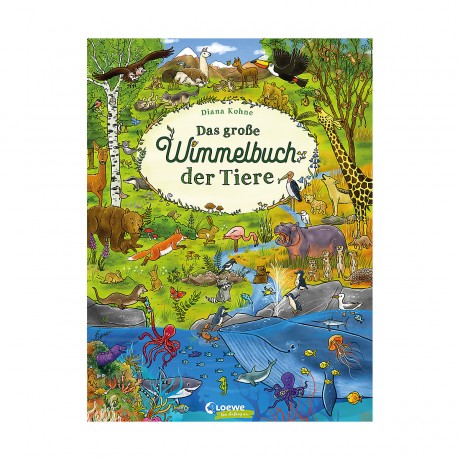 Loewe Verlag Das grosse Wimmelbuch der Tiere Большая книга поиска предметов о животных